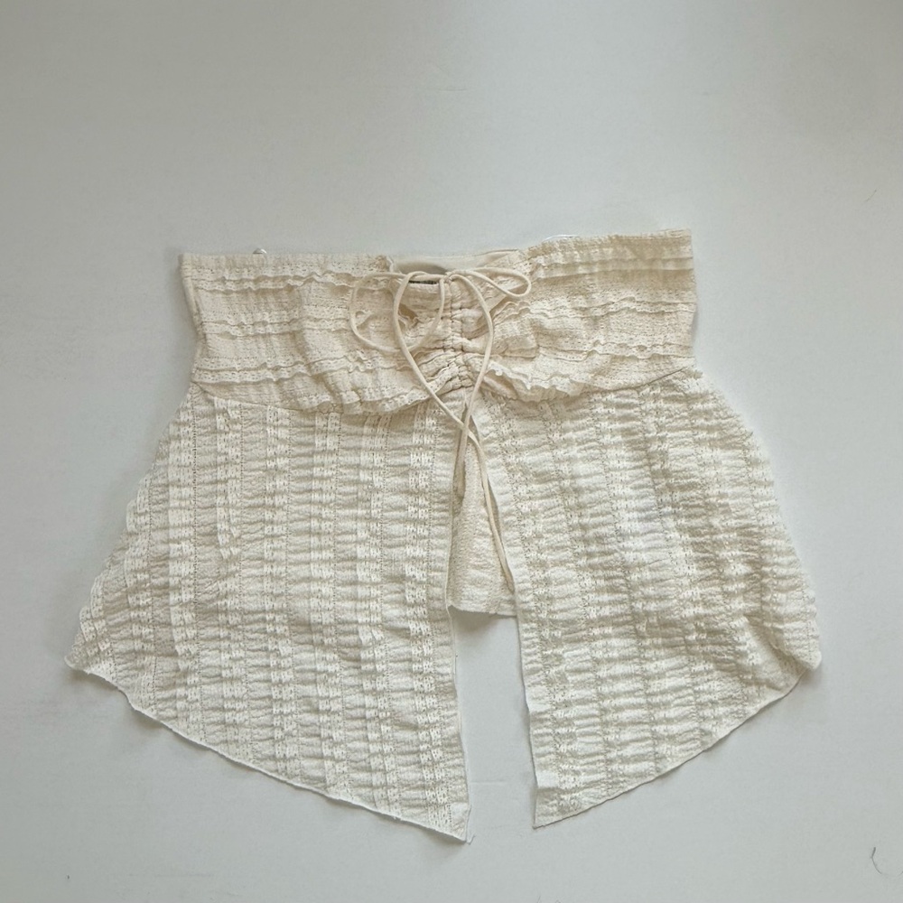 Urban Outfitters Cream Tie Top